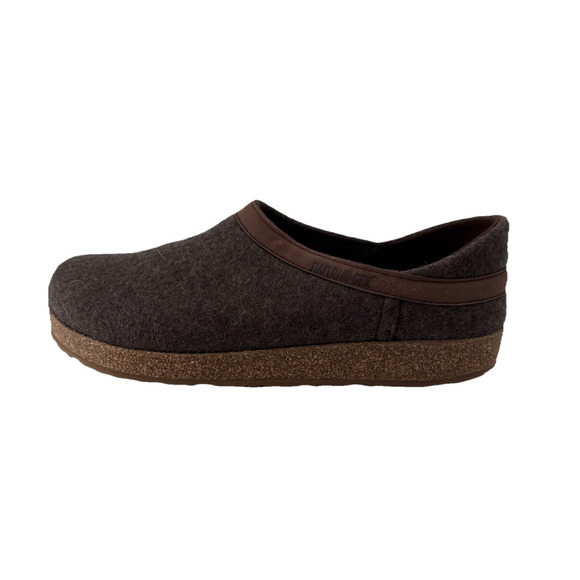 Haflinger Unisex GZH Grizzly Closed Heel Wool Clogs EU 42 Smokey Brown Germany - Picture 1 of 6